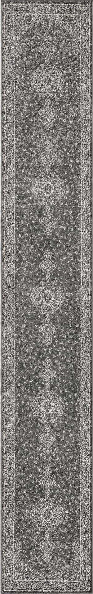 Dark Gray 2' x 13' 1 Bromley Runner Area Rug 100% Polypropylene With Cotton Backing Vintage Distressed Colorful Traditional Carpet for Living Dining Rooms Offices for Sale at Rug Engine