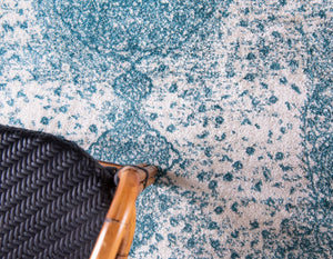 Turquoise 2' x 8' 8 Bromley Runner Area Rug 100% Polypropylene With Cotton Backing Vintage Distressed Colorful Traditional Carpet for Living Dining Rooms Offices for Sale at Rug Engine