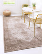 Light Brown 3' 3 x 5' 3 Bromley Rectangle Area Rug 100% Polypropylene With Cotton Backing Vintage Distressed Colorful Traditional Carpet for Living Dining Rooms Offices for Sale at Rug Engine