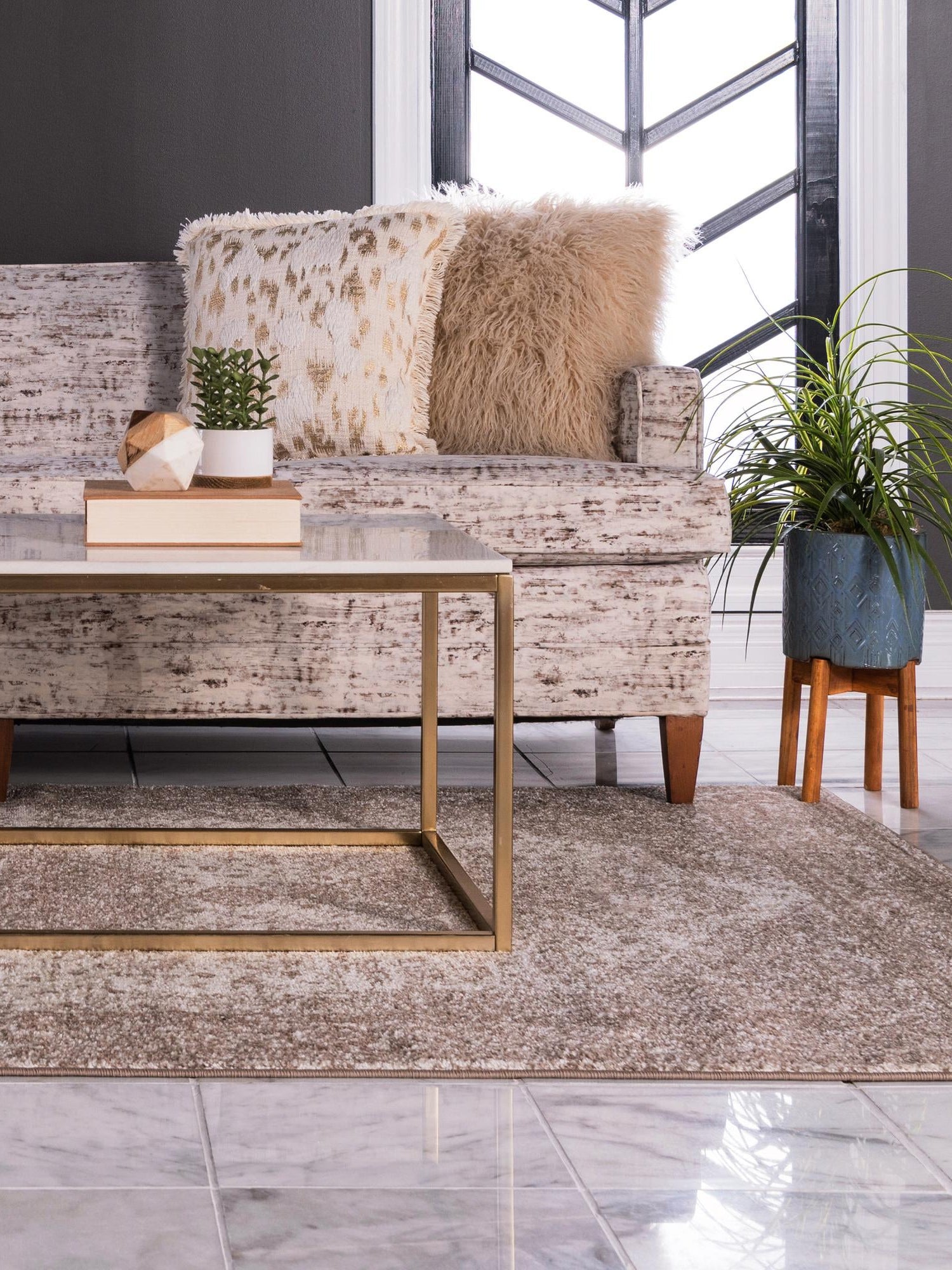 Light Brown 3' 3 x 5' 3 Bromley Rectangle Area Rug 100% Polypropylene With Cotton Backing Vintage Distressed Colorful Traditional Carpet for Living Dining Rooms Offices for Sale at Rug Engine