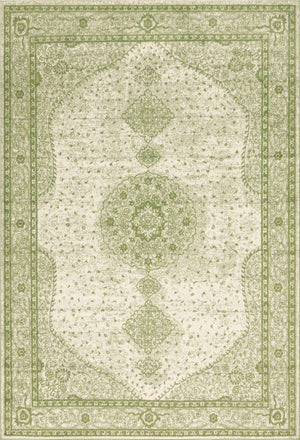 Green 10' x 14' 1 Bromley Rectangle Area Rug 100% Polypropylene With Cotton Backing Vintage Distressed Colorful Traditional Carpet for Living Dining Rooms Offices for Sale at Rug Engine