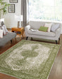 Green 7' 10 x 10' Bromley Rectangle Area Rug 100% Polypropylene With Cotton Backing Vintage Distressed Colorful Traditional Carpet for Living Dining Rooms Offices for Sale at Rug Engine