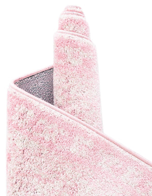 Pink 6' 1 x 9' Bromley Rectangle Area Rug 100% Polypropylene With Cotton Backing Vintage Distressed Colorful Traditional Carpet for Living Dining Rooms Offices for Sale at Rug Engine