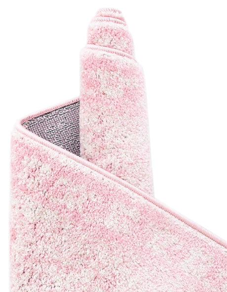 Pink 6' 1 x 9' Bromley Rectangle Area Rug 100% Polypropylene With Cotton Backing Vintage Distressed Colorful Traditional Carpet for Living Dining Rooms Offices for Sale at Rug Engine