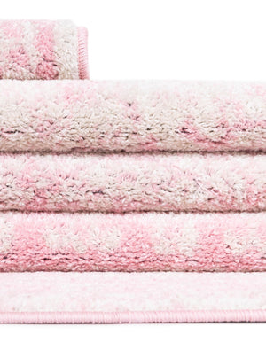 Pink 6' 1 x 9' Bromley Rectangle Area Rug 100% Polypropylene With Cotton Backing Vintage Distressed Colorful Traditional Carpet for Living Dining Rooms Offices for Sale at Rug Engine
