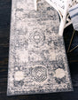 Ivory 2' x 8' 8 Bromley Runner Area Rug 100% Polypropylene With Cotton Backing Vintage Distressed Colorful Traditional Carpet for Living Dining Rooms Offices for Sale at Rug Engine
