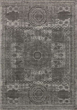 Dark Gray 10' x 14' 1 Bromley Rectangle Area Rug 100% Polypropylene With Cotton Backing Vintage Distressed Colorful Traditional Carpet for Living Dining Rooms Offices for Sale at Rug Engine