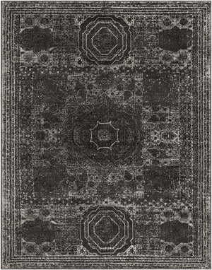 Dark Gray 7' 10 x 10' Bromley Rectangle Area Rug 100% Polypropylene With Cotton Backing Vintage Distressed Colorful Traditional Carpet for Living Dining Rooms Offices for Sale at Rug Engine