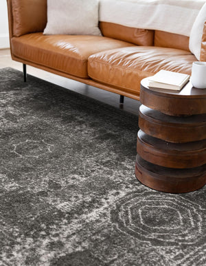 Dark Gray 7' 1 x 10' Bromley Rectangle Area Rug 100% Polypropylene With Cotton Backing Vintage Distressed Colorful Traditional Carpet for Living Dining Rooms Offices for Sale at Rug Engine