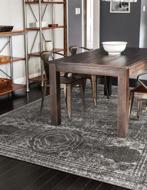 Dark Gray 2' x 3' 1 Bromley Rectangle Area Rug 100% Polypropylene With Cotton Backing Vintage Distressed Colorful Traditional Carpet for Living Dining Rooms Offices for Sale at Rug Engine
