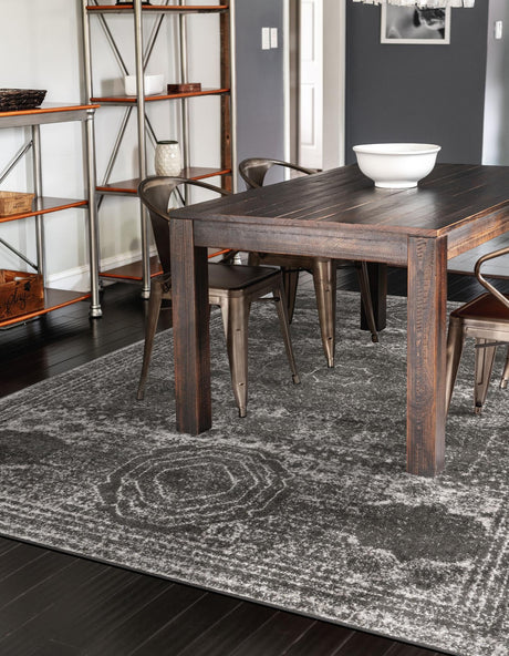 Dark Gray 2' x 3' 1 Bromley Rectangle Area Rug 100% Polypropylene With Cotton Backing Vintage Distressed Colorful Traditional Carpet for Living Dining Rooms Offices for Sale at Rug Engine