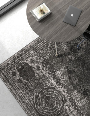Dark Gray 2' x 3' 1 Bromley Rectangle Area Rug 100% Polypropylene With Cotton Backing Vintage Distressed Colorful Traditional Carpet for Living Dining Rooms Offices for Sale at Rug Engine