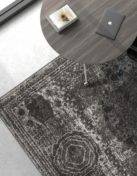 Dark Gray 2' x 3' 1 Bromley Rectangle Area Rug 100% Polypropylene With Cotton Backing Vintage Distressed Colorful Traditional Carpet for Living Dining Rooms Offices for Sale at Rug Engine