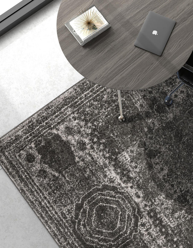 Dark Gray 2' x 3' 1 Bromley Rectangle Area Rug 100% Polypropylene With Cotton Backing Vintage Distressed Colorful Traditional Carpet for Living Dining Rooms Offices for Sale at Rug Engine