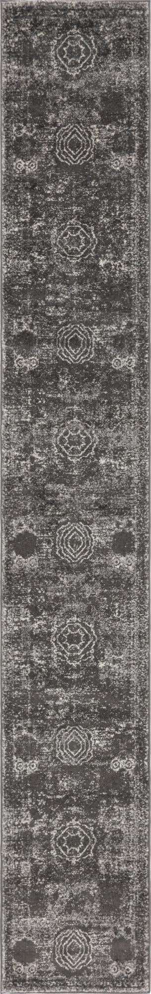 Dark Gray 2' x 13' 1 Bromley Runner Area Rug 100% Polypropylene With Cotton Backing Vintage Distressed Colorful Traditional Carpet for Living Dining Rooms Offices for Sale at Rug Engine
