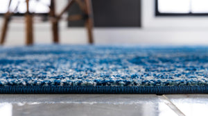 Navy Blue 2' x 8' 8 Bromley Runner Area Rug 100% Polypropylene With Cotton Backing Vintage Distressed Colorful Traditional Carpet for Living Dining Rooms Offices for Sale at Rug Engine