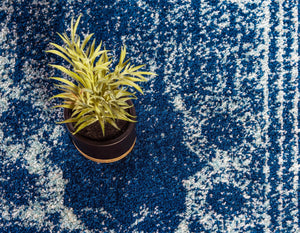 Navy Blue 2' x 8' 8 Bromley Runner Area Rug 100% Polypropylene With Cotton Backing Vintage Distressed Colorful Traditional Carpet for Living Dining Rooms Offices for Sale at Rug Engine