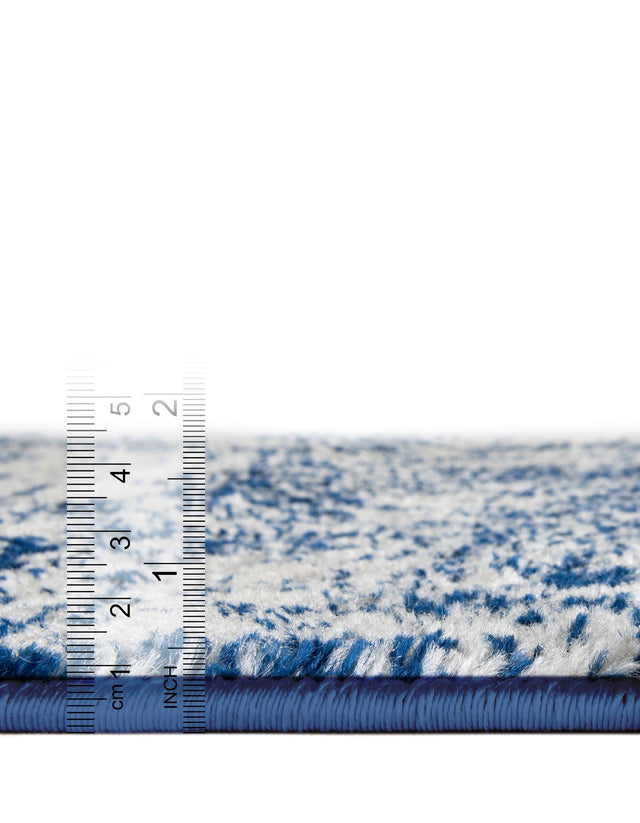 Ivory and Blue 3' 1 x 5' 3 Bromley Rectangle Area Rug 100% Polypropylene With Cotton Backing Vintage Distressed Colorful Traditional Carpet for Living Dining Rooms Offices for Sale at Rug Engine