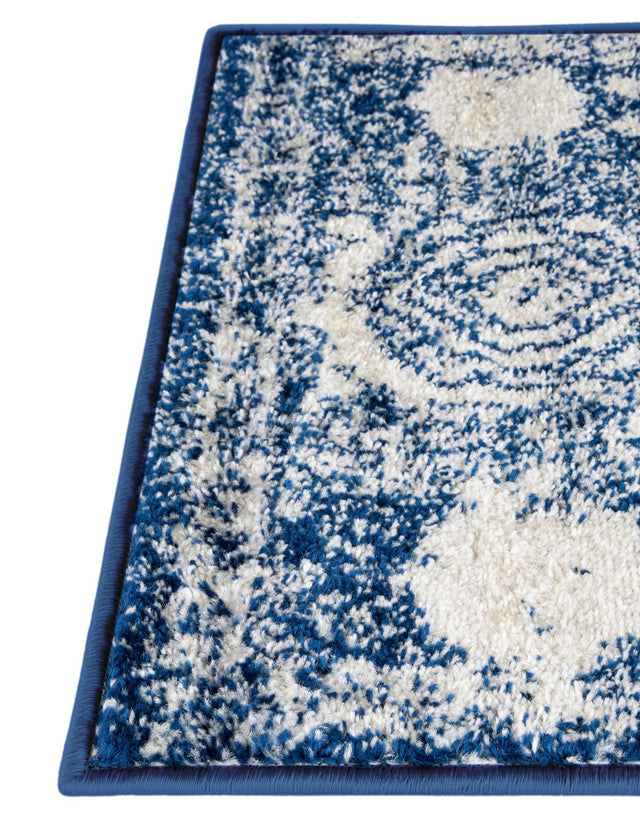 Ivory and Blue 3' 1 x 5' 3 Bromley Rectangle Area Rug 100% Polypropylene With Cotton Backing Vintage Distressed Colorful Traditional Carpet for Living Dining Rooms Offices for Sale at Rug Engine