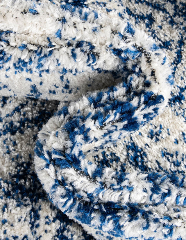 Ivory and Blue 3' 1 x 5' 3 Bromley Rectangle Area Rug 100% Polypropylene With Cotton Backing Vintage Distressed Colorful Traditional Carpet for Living Dining Rooms Offices for Sale at Rug Engine