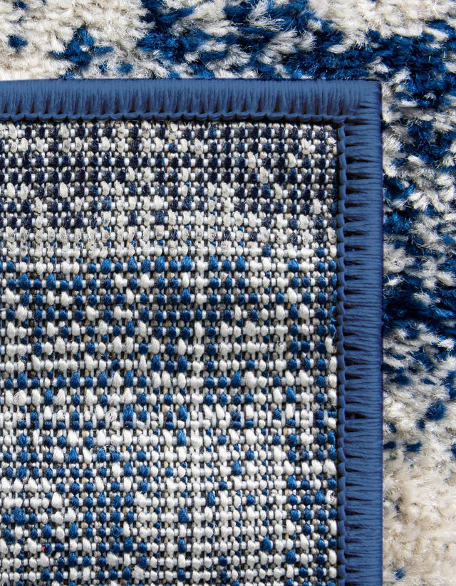Ivory and Blue 3' 1 x 5' 3 Bromley Rectangle Area Rug 100% Polypropylene With Cotton Backing Vintage Distressed Colorful Traditional Carpet for Living Dining Rooms Offices for Sale at Rug Engine