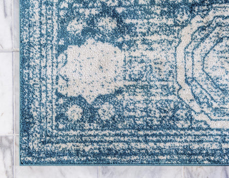 Turquoise 9' x 12' 2 Bromley Rectangle Area Rug 100% Polypropylene With Cotton Backing Vintage Distressed Colorful Traditional Carpet for Living Dining Rooms Offices for Sale at Rug Engine