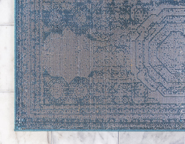 Turquoise 8' x 11' Bromley Rectangle Area Rug 100% Polypropylene With Cotton Backing Vintage Distressed Colorful Traditional Carpet for Living Dining Rooms Offices for Sale at Rug Engine