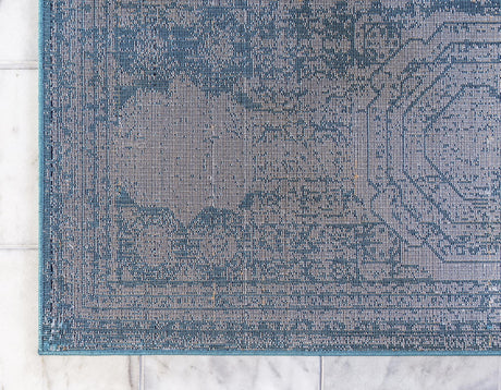 Turquoise 4' 1 x 6' 1 Bromley Rectangle Area Rug 100% Polypropylene With Cotton Backing Vintage Distressed Colorful Traditional Carpet for Living Dining Rooms Offices for Sale at Rug Engine