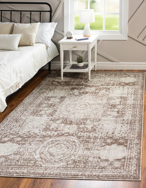 Light Brown 3' 3 x 5' 3 Bromley Rectangle Area Rug 100% Polypropylene With Cotton Backing Vintage Distressed Colorful Traditional Carpet for Living Dining Rooms Offices for Sale at Rug Engine