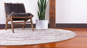 Light Brown 3' x 3' Bromley Round Area Rug 100% Polypropylene With Cotton Backing Vintage Distressed Colorful Traditional Carpet for Living Dining Rooms Offices for Sale at Rug Engine