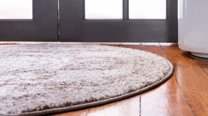 Light Brown 5' x 5' Bromley Round Area Rug 100% Polypropylene With Cotton Backing Vintage Distressed Colorful Traditional Carpet for Living Dining Rooms Offices for Sale at Rug Engine