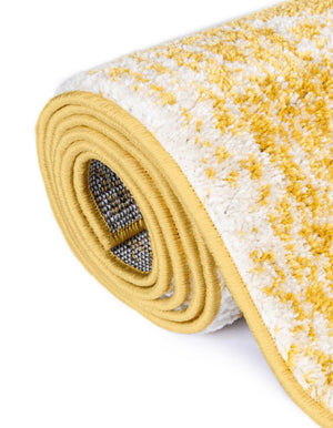 Yellow 12' x 12' Bromley Round Area Rug 100% Polypropylene With Cotton Backing Vintage Distressed Colorful Traditional Carpet for Living Dining Rooms Offices for Sale at Rug Engine