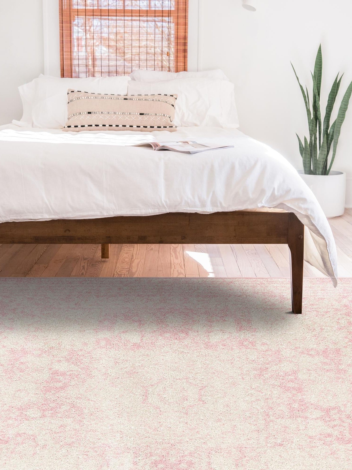 Pink 3' 1 x 5' 3 Bromley Rectangle Area Rug 100% Polypropylene With Cotton Backing Vintage Distressed Colorful Traditional Carpet for Living Dining Rooms Offices for Sale at Rug Engine