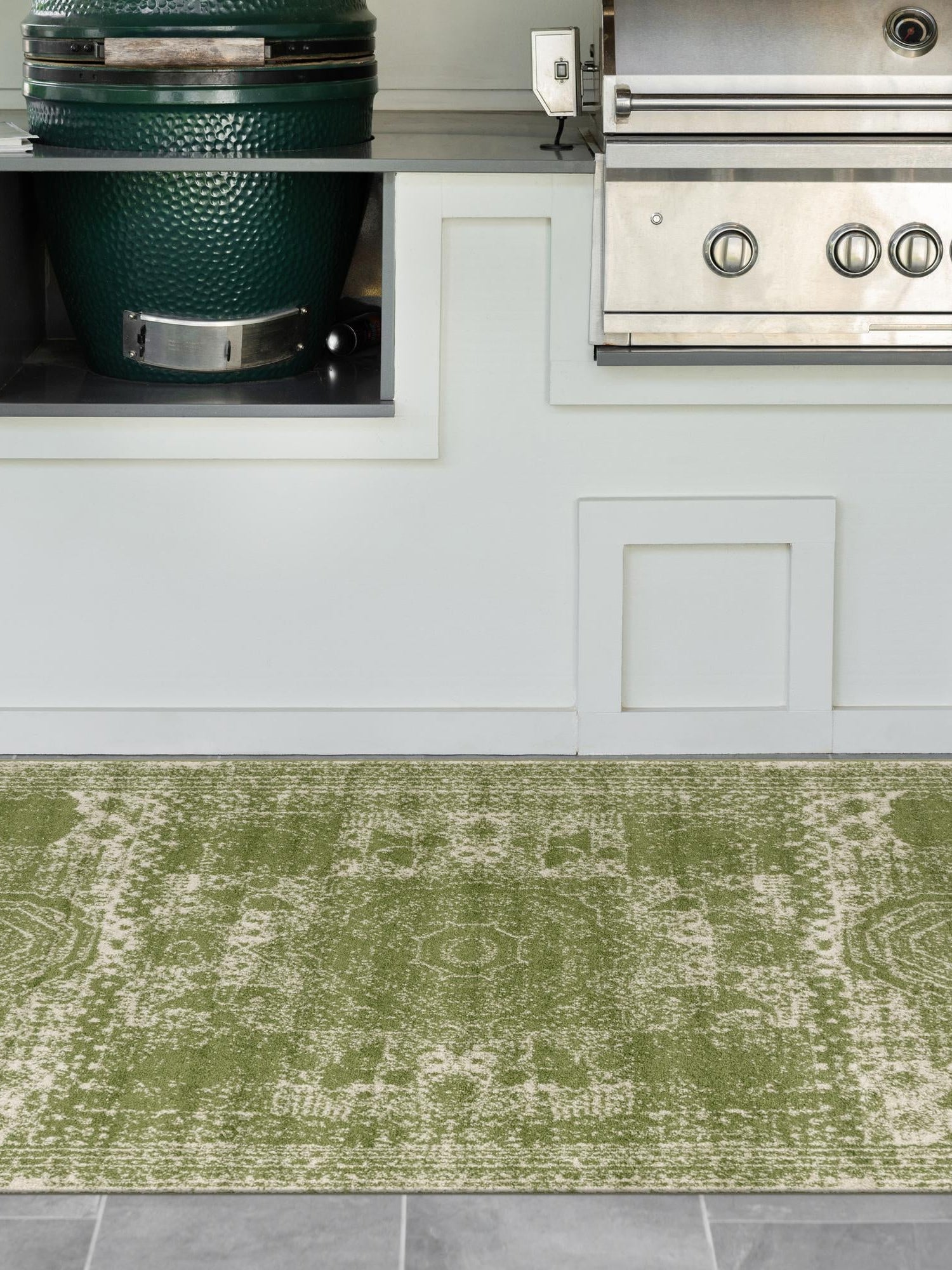 Green 10' x 14' 1 Bromley Rectangle Area Rug 100% Polypropylene With Cotton Backing Vintage Distressed Colorful Traditional Carpet for Living Dining Rooms Offices for Sale at Rug Engine