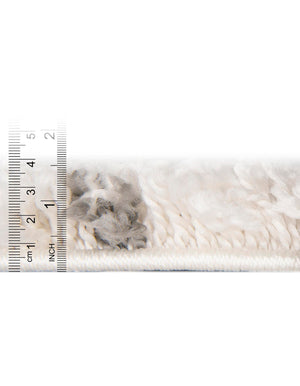 Ivory 6' 1 x 9' Rabat Shag Rectangle Area Rug Thick Soft Touch Fluffy & Plush Shaggy Pile