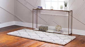 Ivory 2' x 4' 1 Rabat Shag Runner Area Rug Thick Soft Touch Fluffy & Plush Shaggy Pile