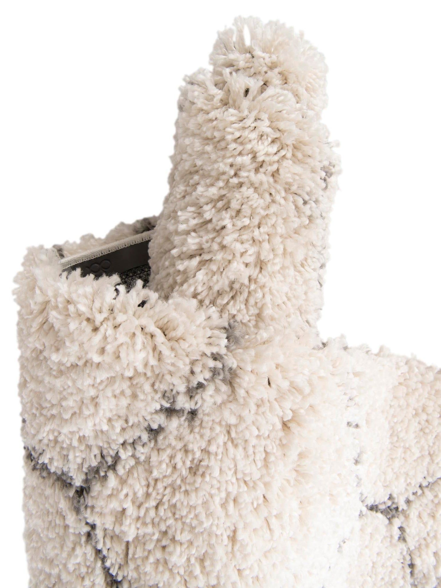 Ivory 2' x 4' 1 Rabat Shag Runner Area Rug Thick Soft Touch Fluffy & Plush Shaggy Pile Durable Geometric Carpet for Luxury Interior Design for Sale at Rug Engine