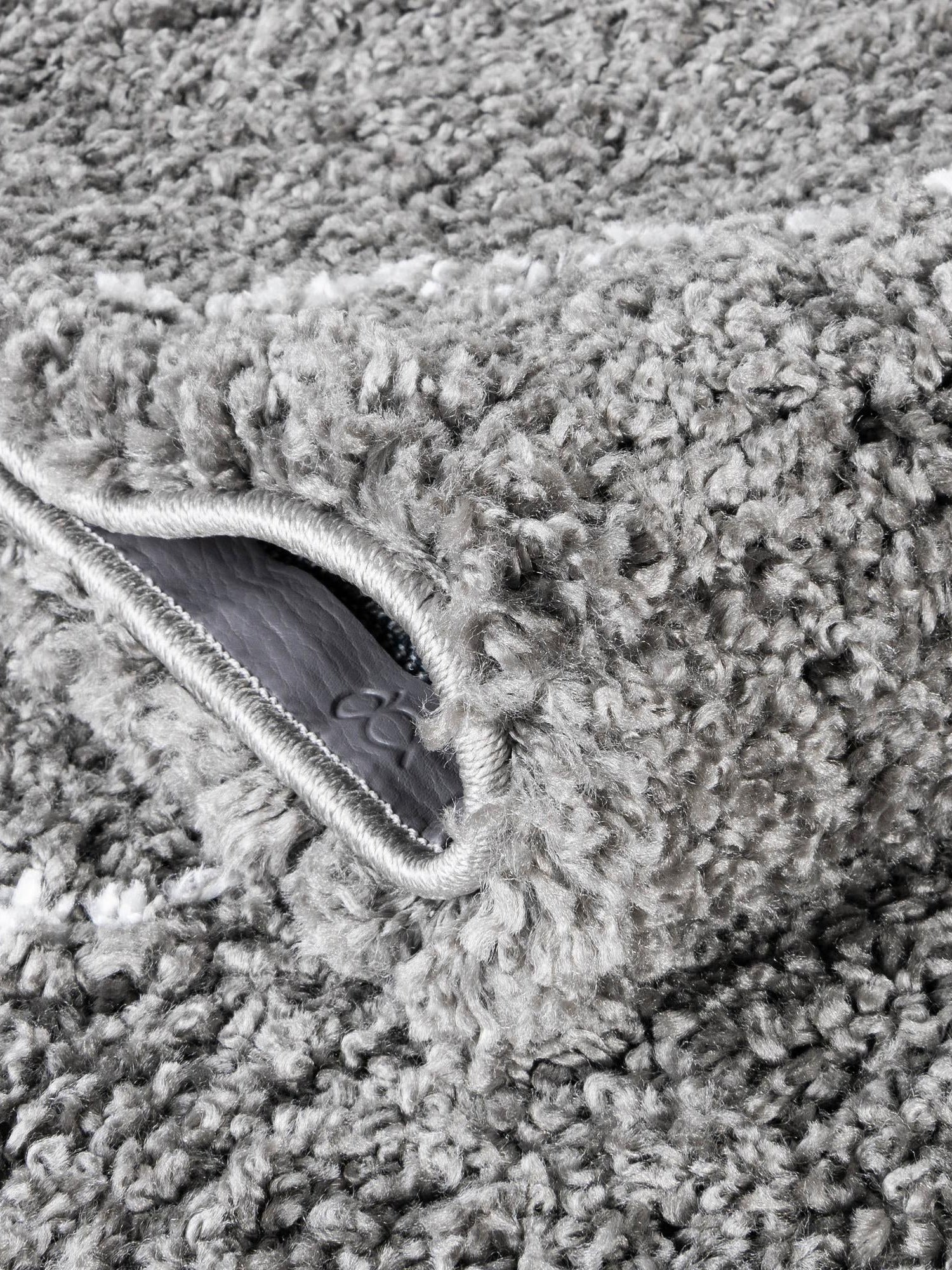 Gray 4' 1 x 6' 1 Rabat Shag Rectangle Area Rug Thick Soft Touch Fluffy & Plush Shaggy Pile Durable Geometric Carpet for Luxury Interior Design for Sale at Rug Engine