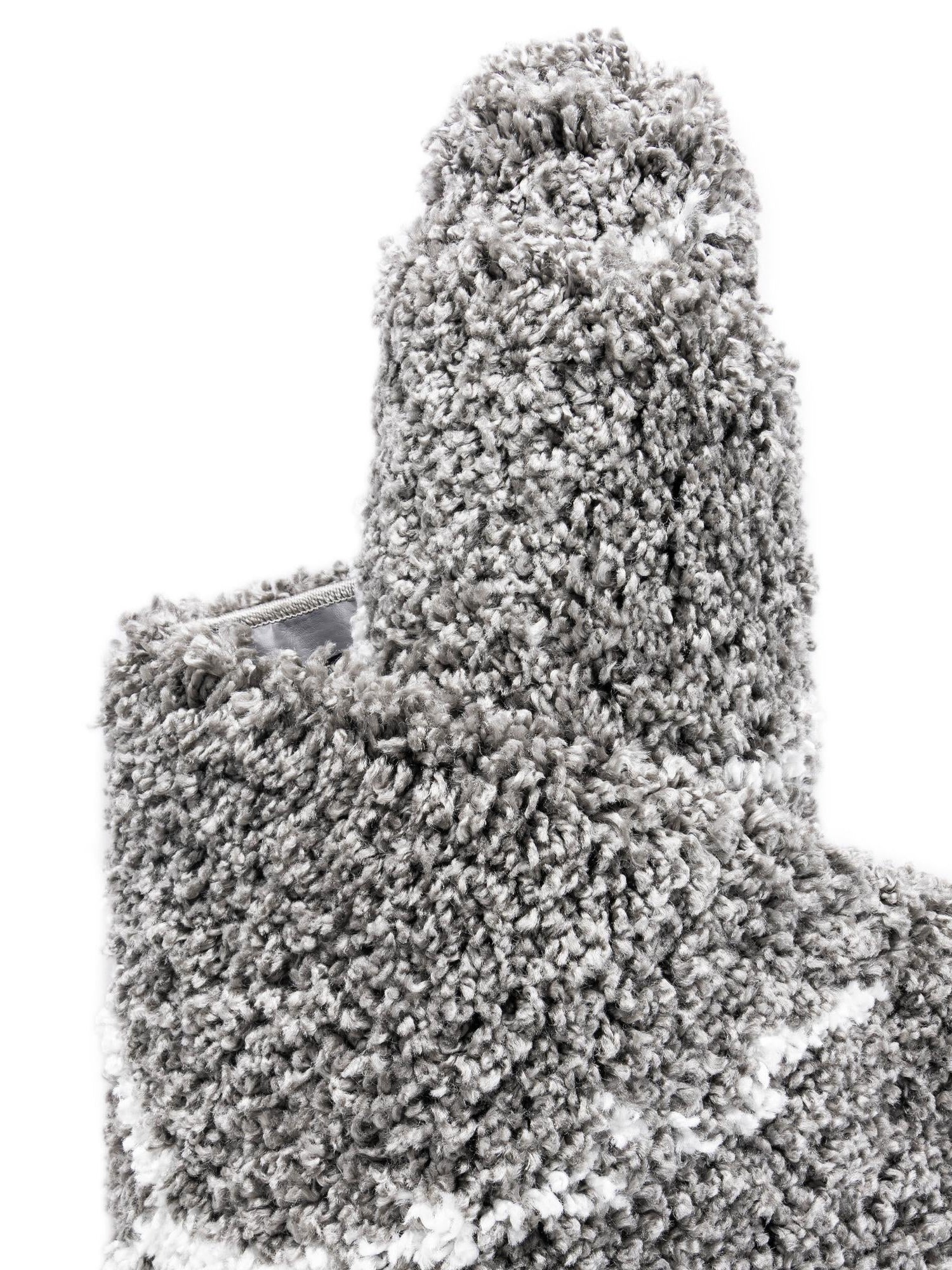 Gray 7' 10 x 10' Rabat Shag Rectangle Area Rug Thick Soft Touch Fluffy & Plush Shaggy Pile Durable Geometric Carpet for Luxury Interior Design for Sale at Rug Engine