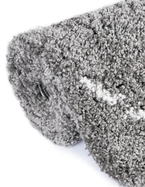 Gray 9' x 12' Rabat Shag Rectangle Area Rug Thick Soft Touch Fluffy & Plush Shaggy Pile