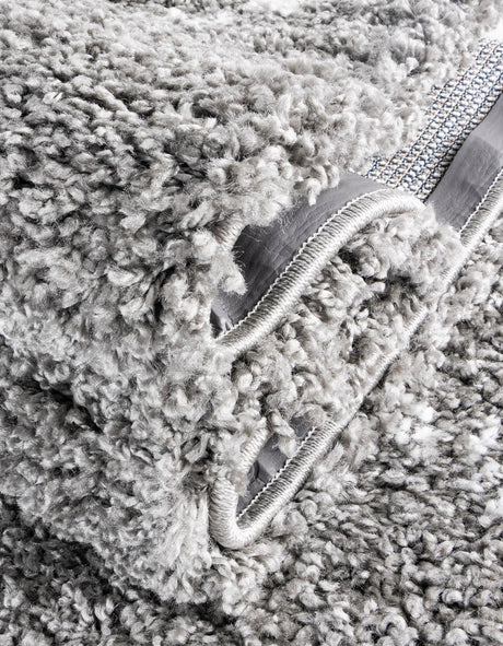 Gray 9' x 12' Rabat Shag Rectangle Area Rug Thick Soft Touch Fluffy & Plush Shaggy Pile Durable Geometric Carpet for Luxury Interior Design for Sale at Rug Engine