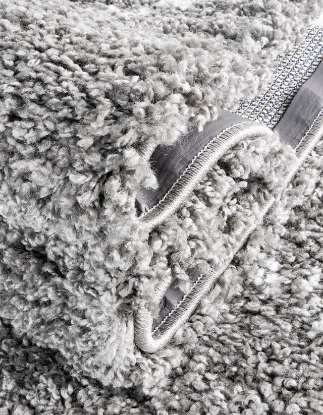 Gray 9' x 12' Rabat Shag Rectangle Area Rug Thick Soft Touch Fluffy & Plush Shaggy Pile
