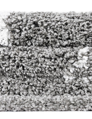 Gray 9' x 12' Rabat Shag Rectangle Area Rug Thick Soft Touch Fluffy & Plush Shaggy Pile