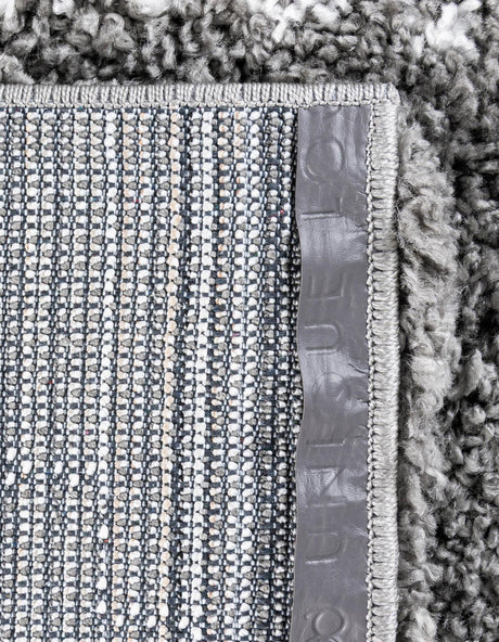 Gray 7' 10 x 7' 10 Rabat Shag Square Area Rug Thick Soft Touch Fluffy & Plush Shaggy Pile Durable Geometric Carpet for Luxury Interior Design for Sale at Rug Engine