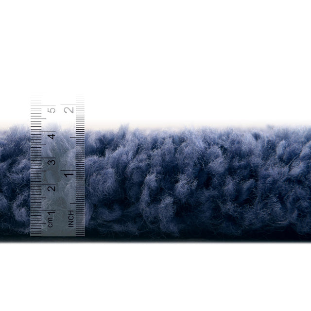Navy Blue 4' 1 x 6' 1 Rabat Shag Rectangle Area Rug Thick Soft Touch Fluffy & Plush Shaggy Pile