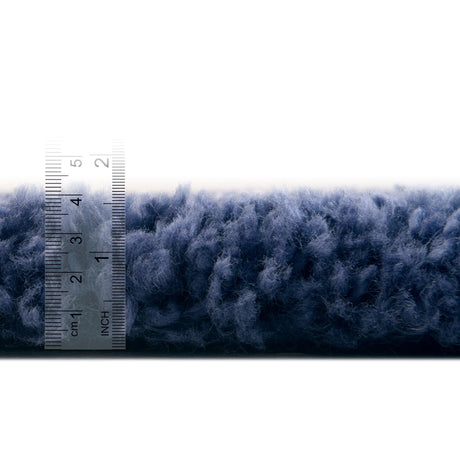 Navy Blue 8' x 8' Rabat Shag Round Area Rug Thick Soft Touch Fluffy & Plush Shaggy Pile Durable Geometric Carpet for Luxury Interior Design for Sale at Rug Engine
