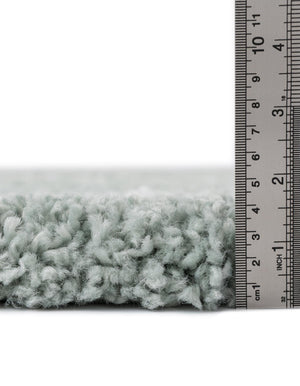 Light Green 2' 7 x 6' 1 Rabat Shag Runner Area Rug Thick Soft Touch Fluffy & Plush Shaggy Pile