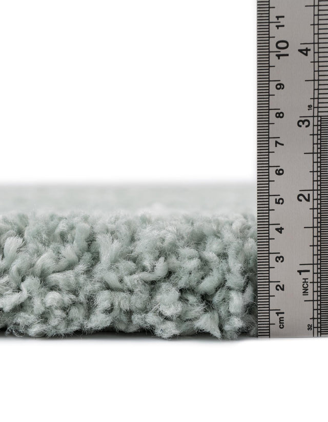 Light Green 2' 7 x 6' 1 Rabat Shag Runner Area Rug Thick Soft Touch Fluffy & Plush Shaggy Pile