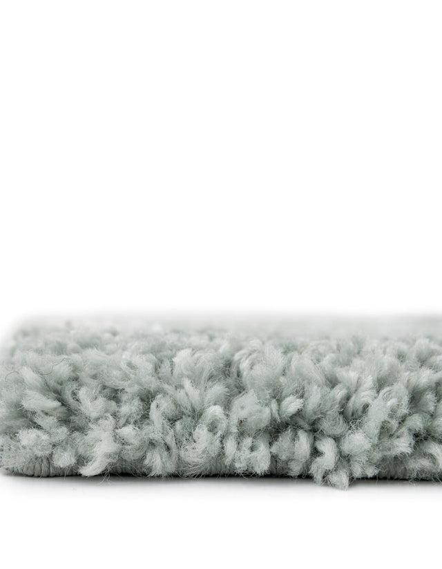 Light Green 2' 7 x 6' 1 Rabat Shag Runner Area Rug Thick Soft Touch Fluffy & Plush Shaggy Pile
