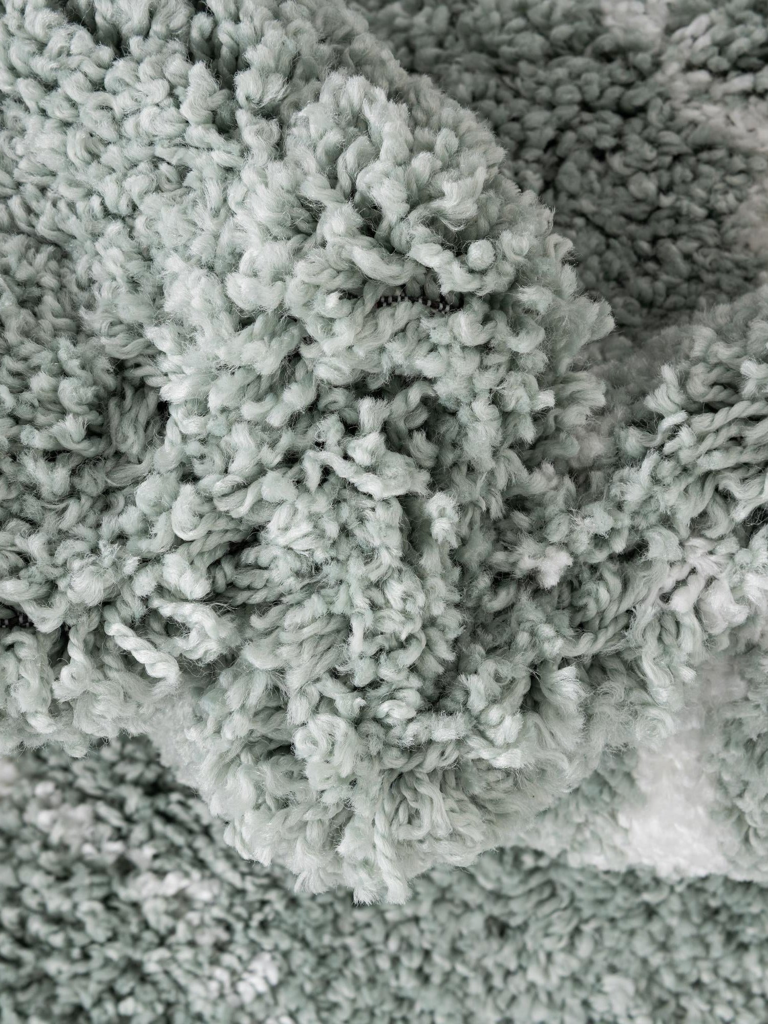 Light Green 2' 7 x 10' Rabat Shag Runner Area Rug Thick Soft Touch Fluffy & Plush Shaggy Pile Durable Geometric Carpet for Luxury Interior Design for Sale at Rug Engine